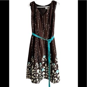 Brown polyester dress size 12